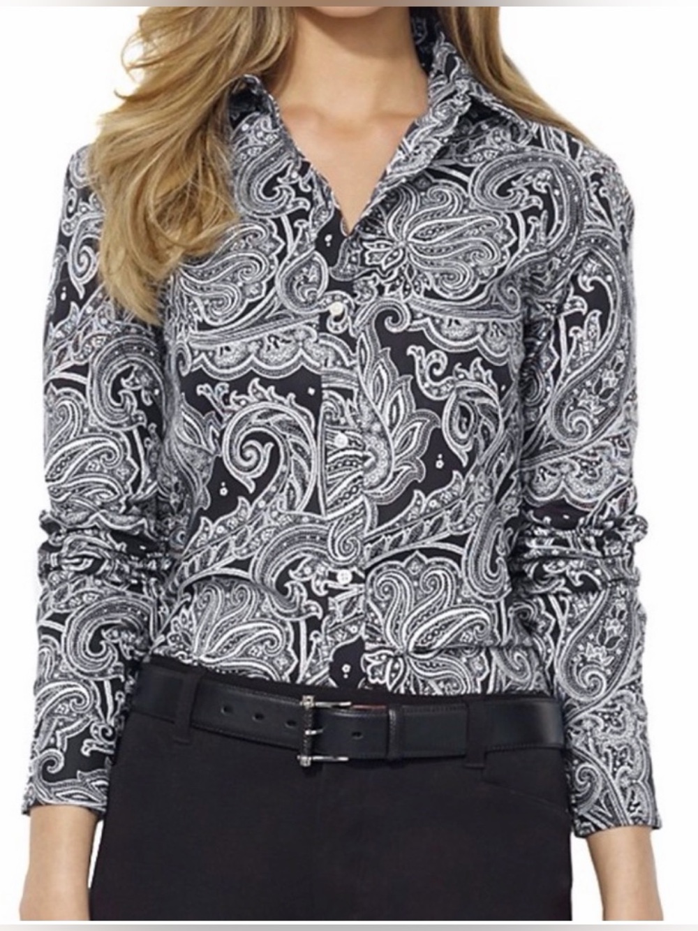 Lauren Ralph Lauren non-iron paisley print dress shirt